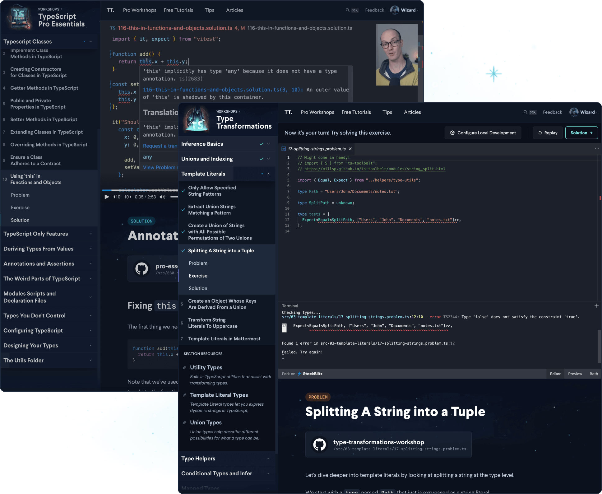 Total TypeScript screenshots
